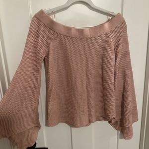 Pink off the shoulder sweater